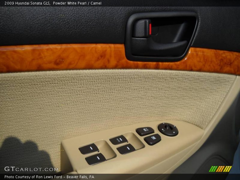 Powder White Pearl / Camel 2009 Hyundai Sonata GLS