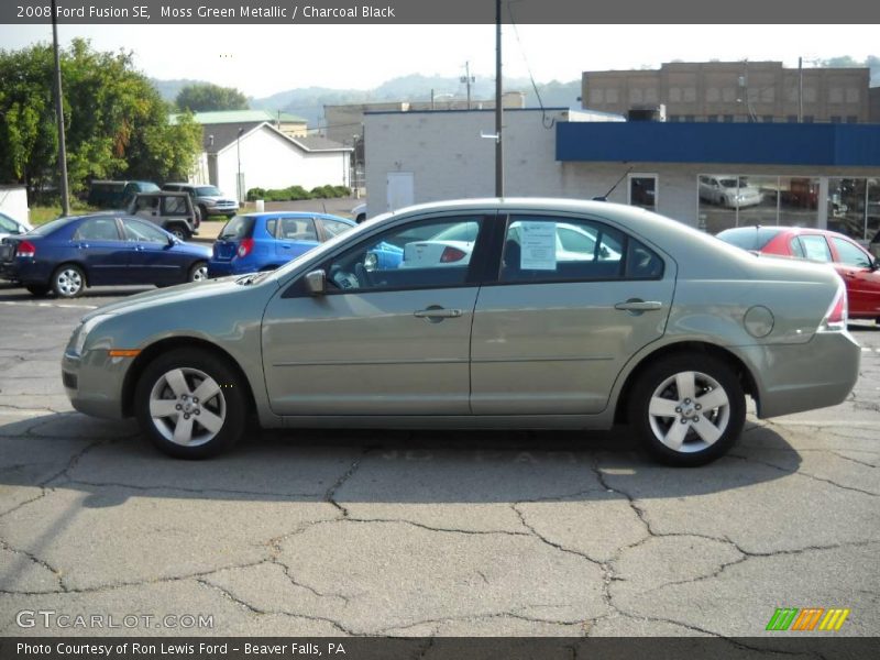 Moss Green Metallic / Charcoal Black 2008 Ford Fusion SE