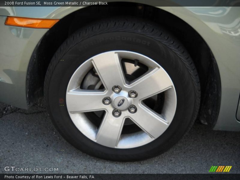 Moss Green Metallic / Charcoal Black 2008 Ford Fusion SE