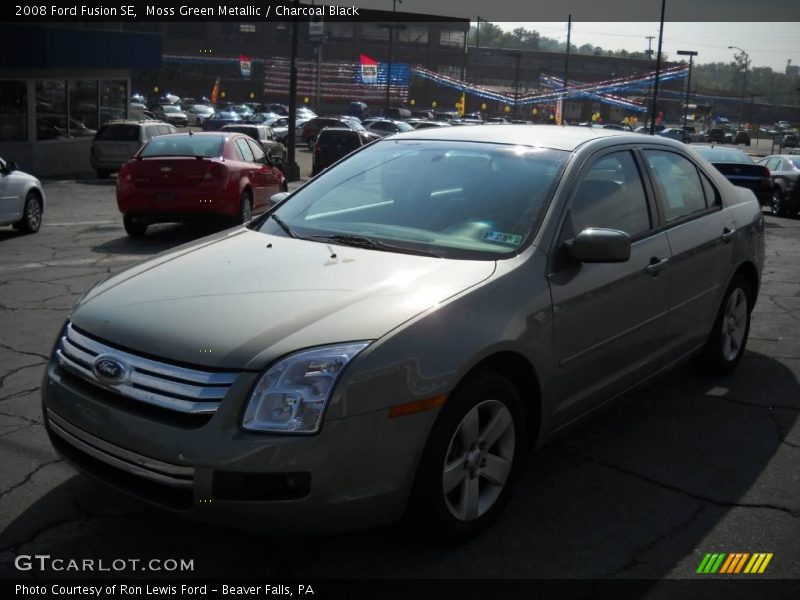 Moss Green Metallic / Charcoal Black 2008 Ford Fusion SE