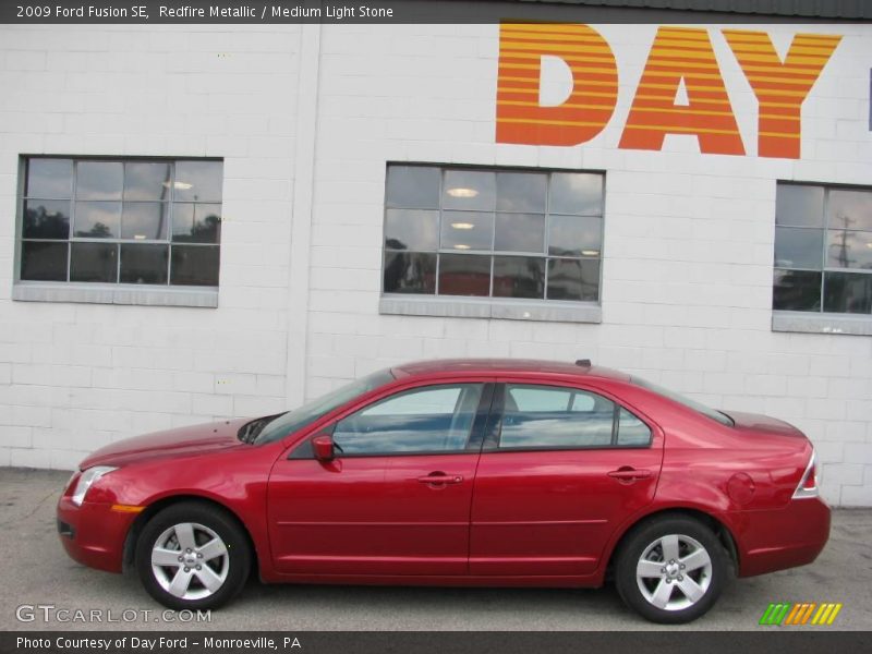 Redfire Metallic / Medium Light Stone 2009 Ford Fusion SE