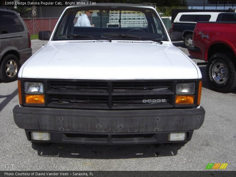 Bright White / Tan 1988 Dodge Dakota Regular Cab