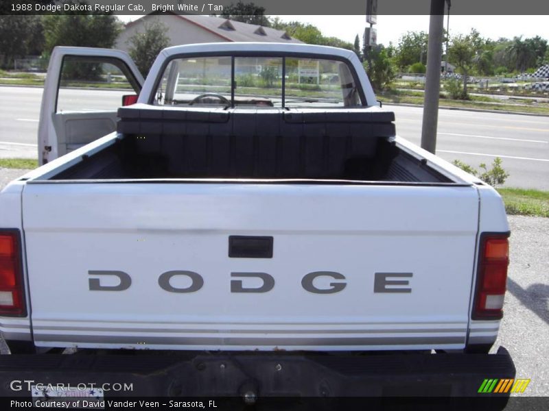 Bright White / Tan 1988 Dodge Dakota Regular Cab