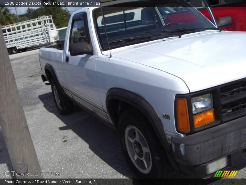 Bright White / Tan 1988 Dodge Dakota Regular Cab