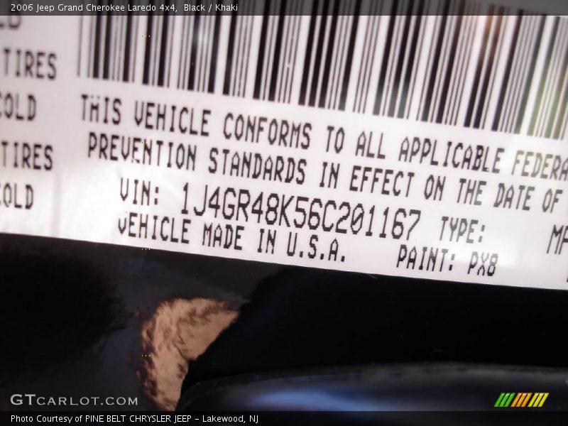 Black / Khaki 2006 Jeep Grand Cherokee Laredo 4x4