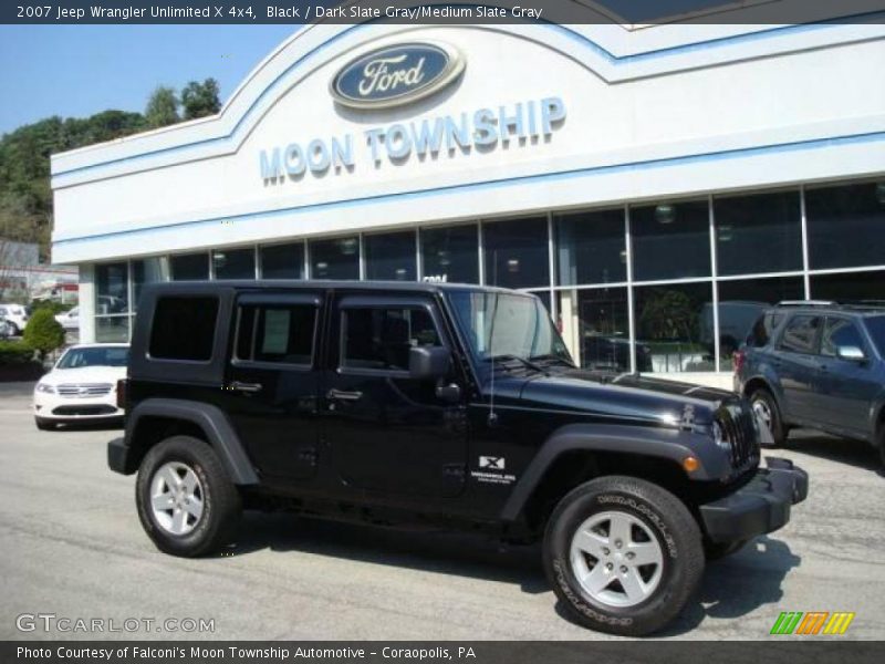 Black / Dark Slate Gray/Medium Slate Gray 2007 Jeep Wrangler Unlimited X 4x4