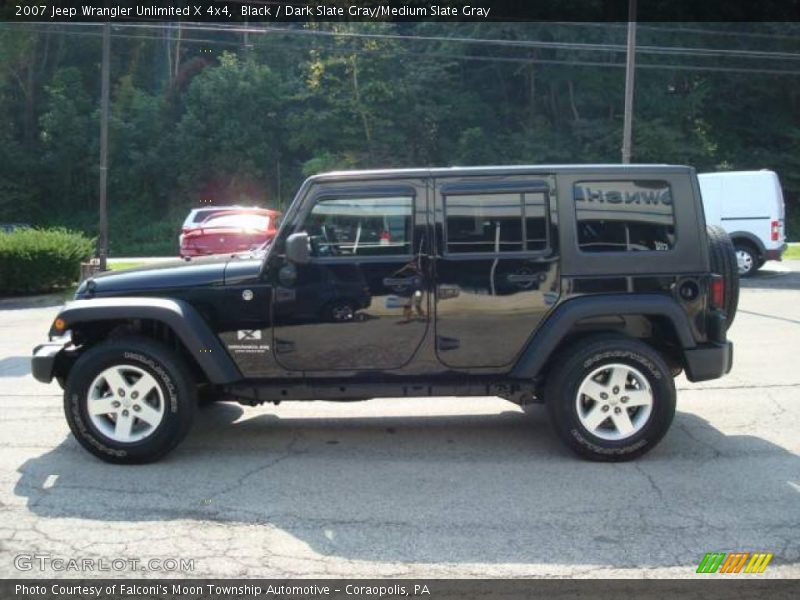 Black / Dark Slate Gray/Medium Slate Gray 2007 Jeep Wrangler Unlimited X 4x4