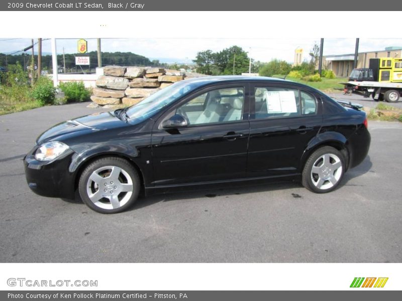 Black / Gray 2009 Chevrolet Cobalt LT Sedan