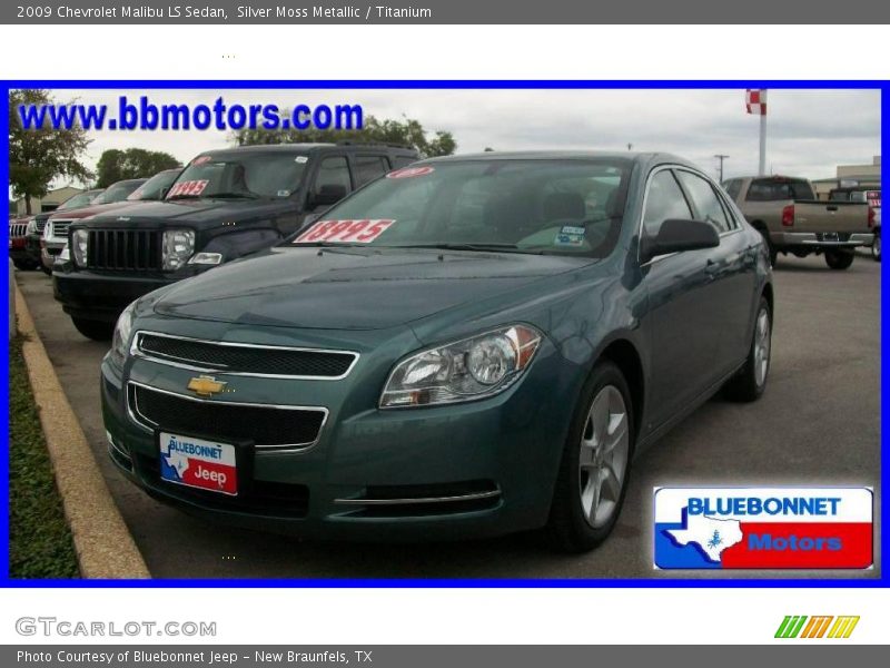 Silver Moss Metallic / Titanium 2009 Chevrolet Malibu LS Sedan