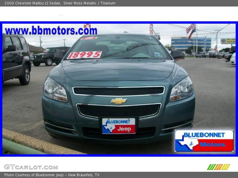 Silver Moss Metallic / Titanium 2009 Chevrolet Malibu LS Sedan