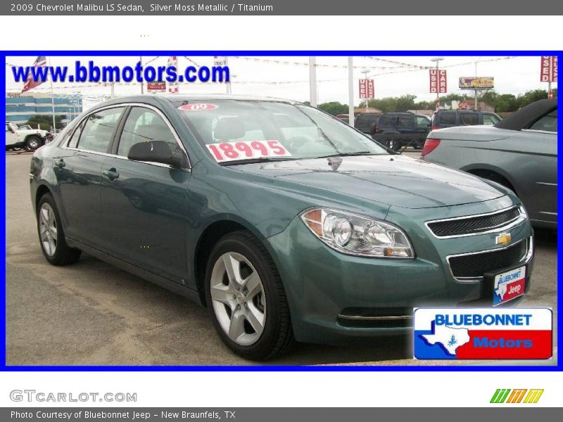 Silver Moss Metallic / Titanium 2009 Chevrolet Malibu LS Sedan