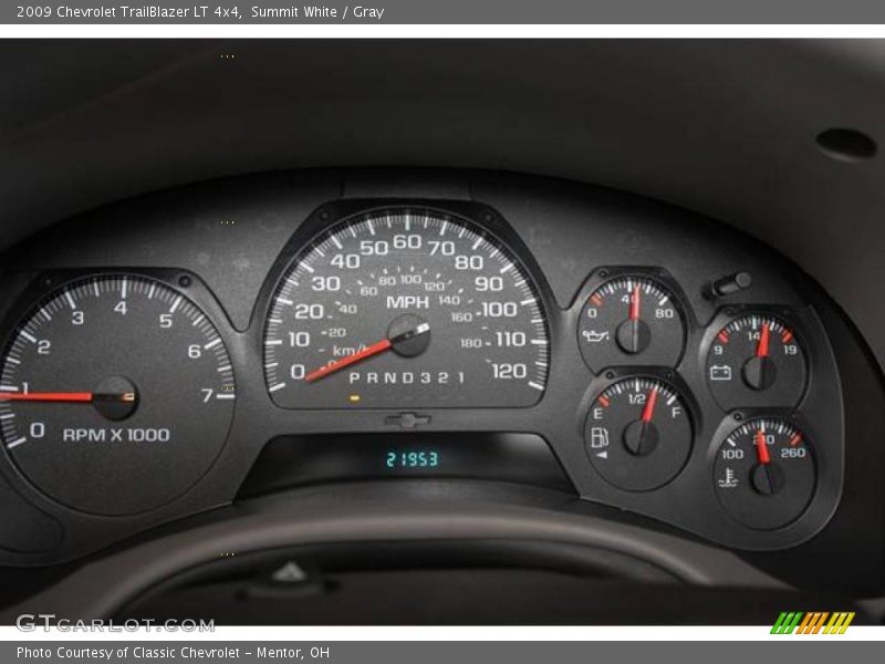 Summit White / Gray 2009 Chevrolet TrailBlazer LT 4x4