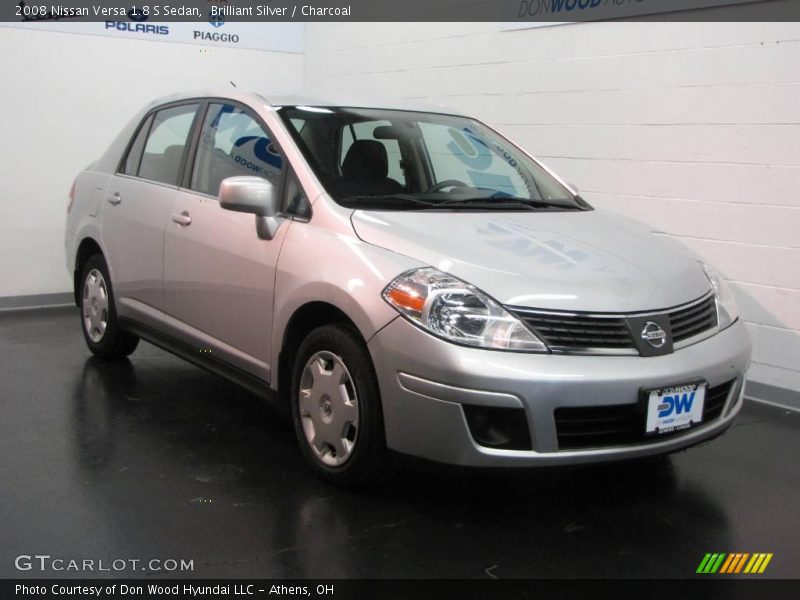 Brilliant Silver / Charcoal 2008 Nissan Versa 1.8 S Sedan