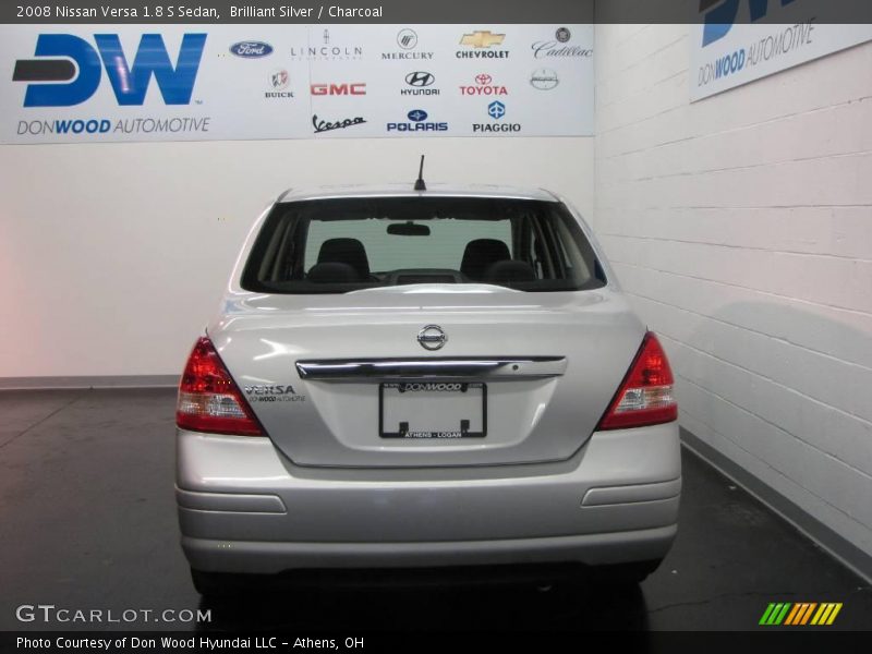 Brilliant Silver / Charcoal 2008 Nissan Versa 1.8 S Sedan