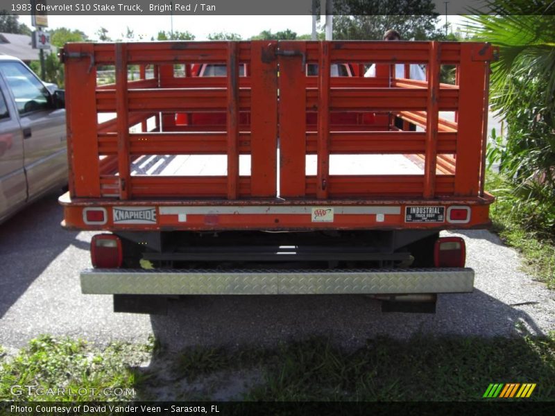 Bright Red / Tan 1983 Chevrolet S10 Stake Truck
