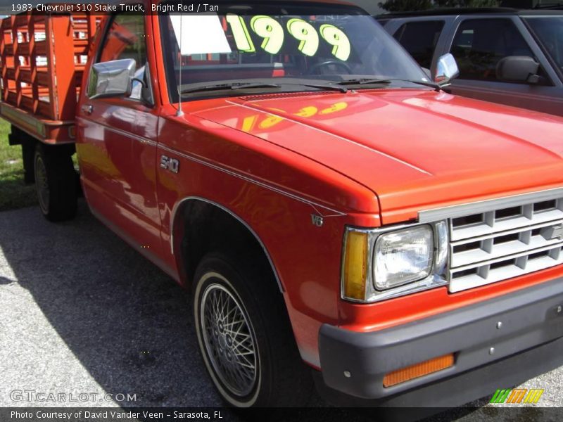 Bright Red / Tan 1983 Chevrolet S10 Stake Truck