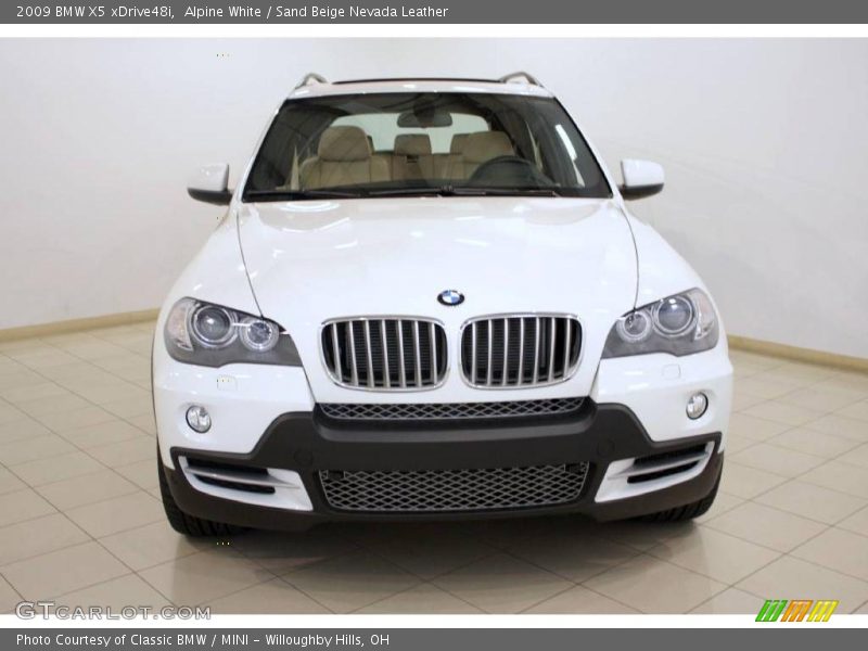 Alpine White / Sand Beige Nevada Leather 2009 BMW X5 xDrive48i