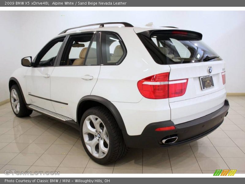 Alpine White / Sand Beige Nevada Leather 2009 BMW X5 xDrive48i
