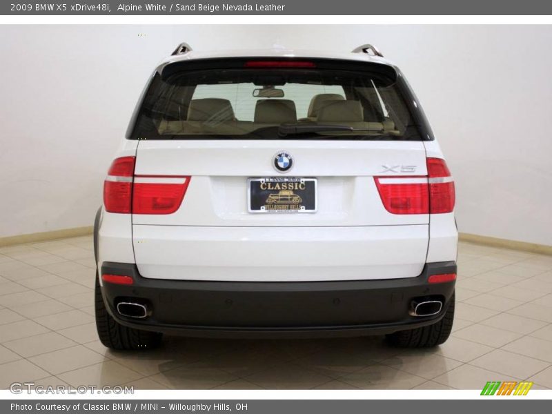 Alpine White / Sand Beige Nevada Leather 2009 BMW X5 xDrive48i