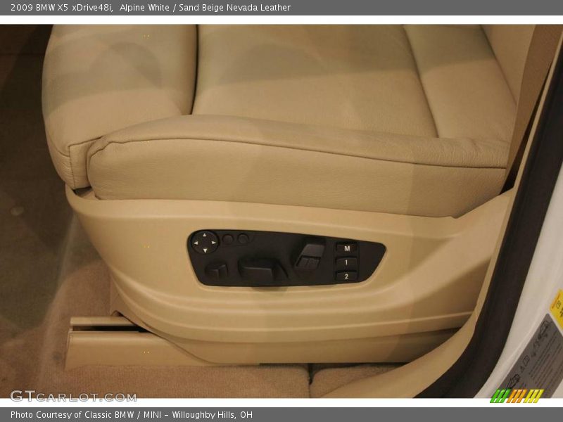 Alpine White / Sand Beige Nevada Leather 2009 BMW X5 xDrive48i