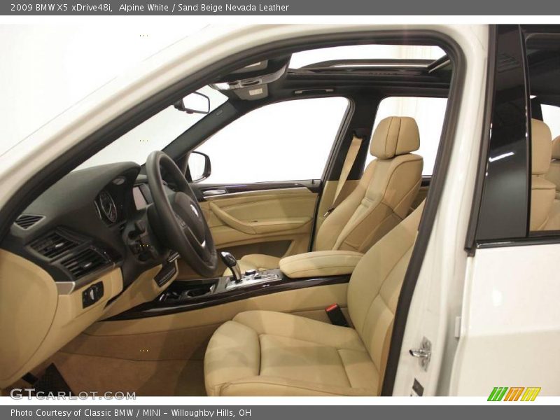 Alpine White / Sand Beige Nevada Leather 2009 BMW X5 xDrive48i
