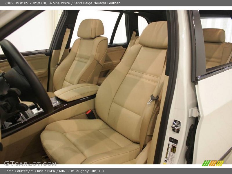 Alpine White / Sand Beige Nevada Leather 2009 BMW X5 xDrive48i