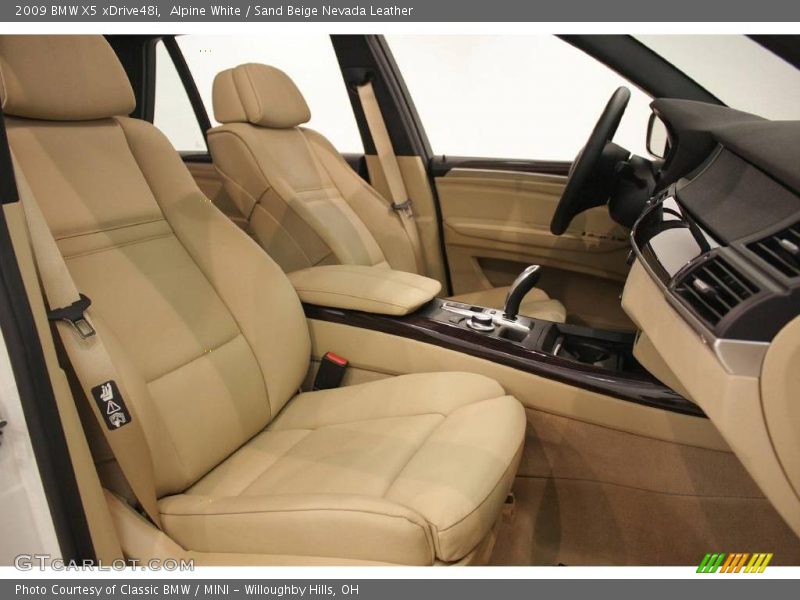 Alpine White / Sand Beige Nevada Leather 2009 BMW X5 xDrive48i