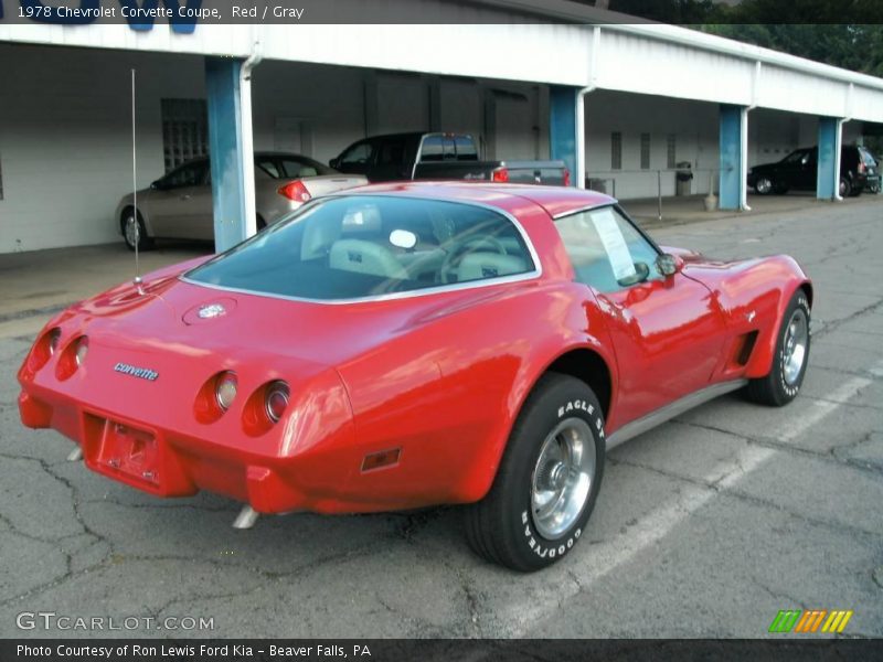 Red / Gray 1978 Chevrolet Corvette Coupe