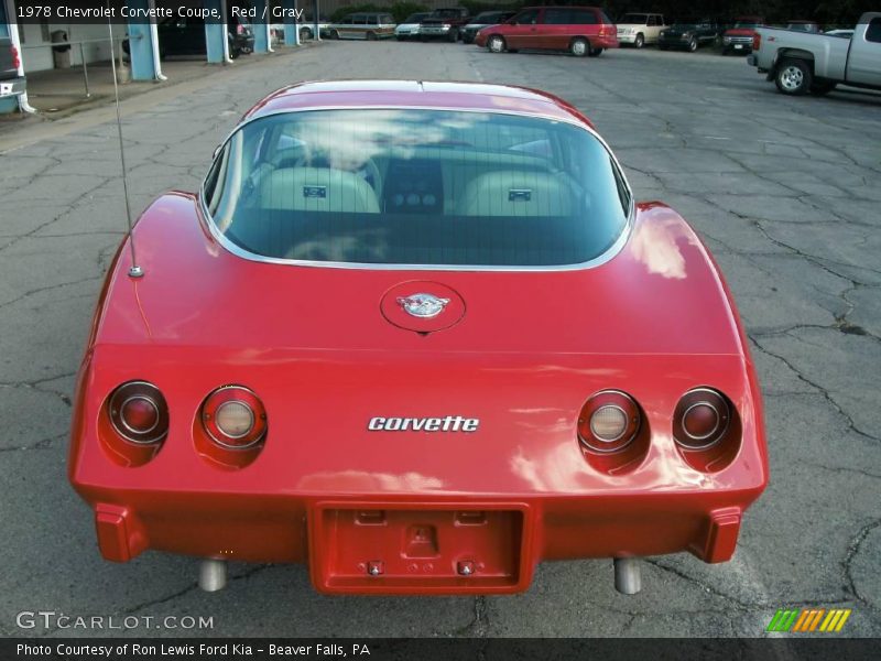 Red / Gray 1978 Chevrolet Corvette Coupe