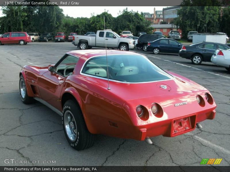 Red / Gray 1978 Chevrolet Corvette Coupe