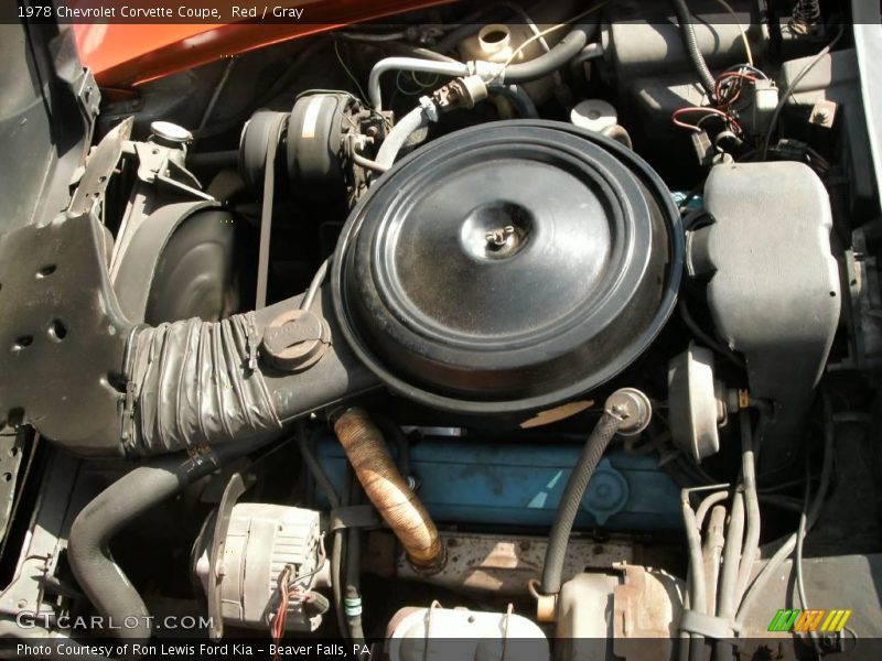 Red / Gray 1978 Chevrolet Corvette Coupe