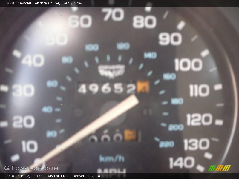 Red / Gray 1978 Chevrolet Corvette Coupe
