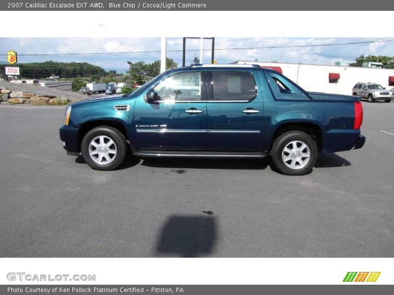 Blue Chip / Cocoa/Light Cashmere 2007 Cadillac Escalade EXT AWD
