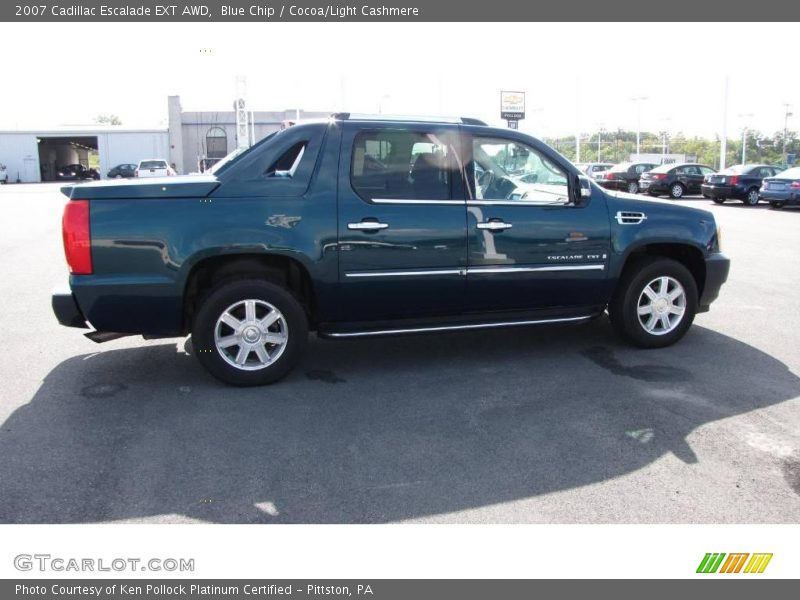 Blue Chip / Cocoa/Light Cashmere 2007 Cadillac Escalade EXT AWD