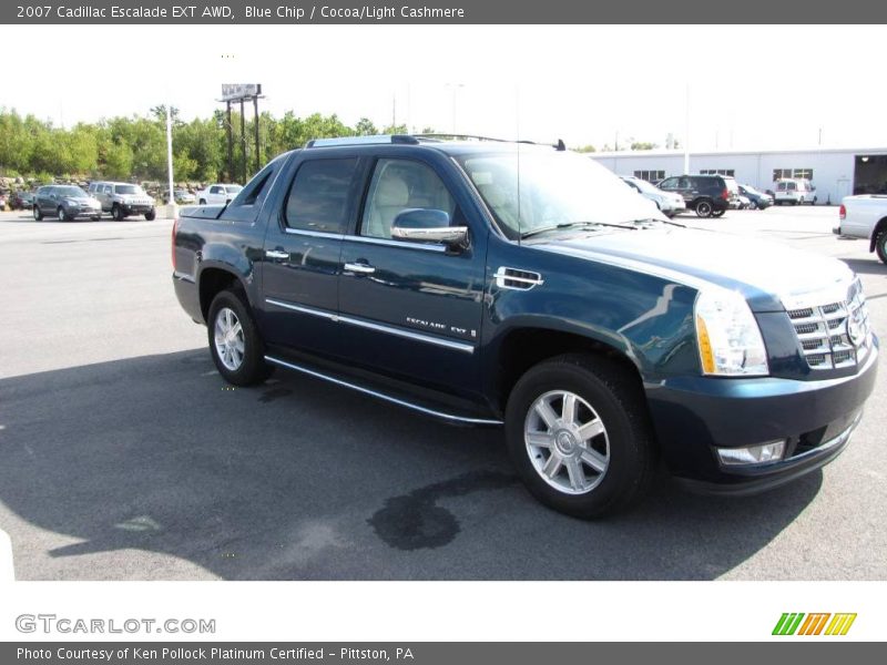 Blue Chip / Cocoa/Light Cashmere 2007 Cadillac Escalade EXT AWD
