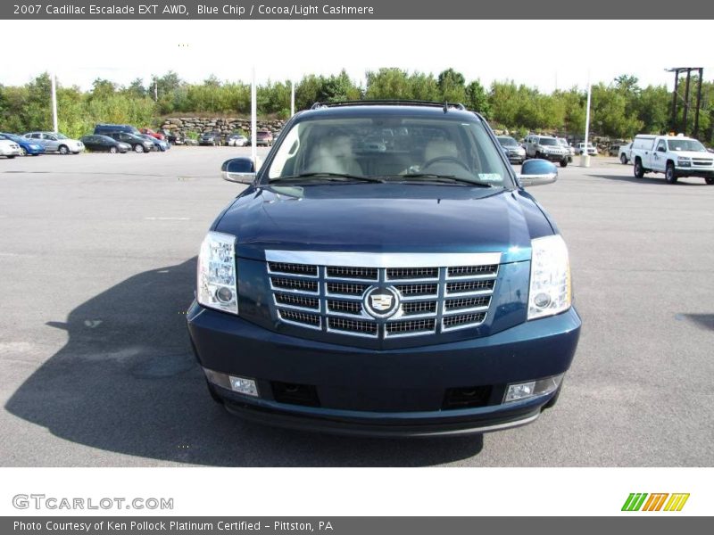 Blue Chip / Cocoa/Light Cashmere 2007 Cadillac Escalade EXT AWD