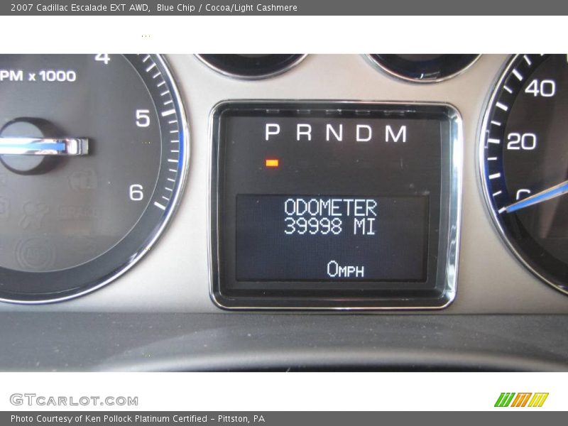 Blue Chip / Cocoa/Light Cashmere 2007 Cadillac Escalade EXT AWD