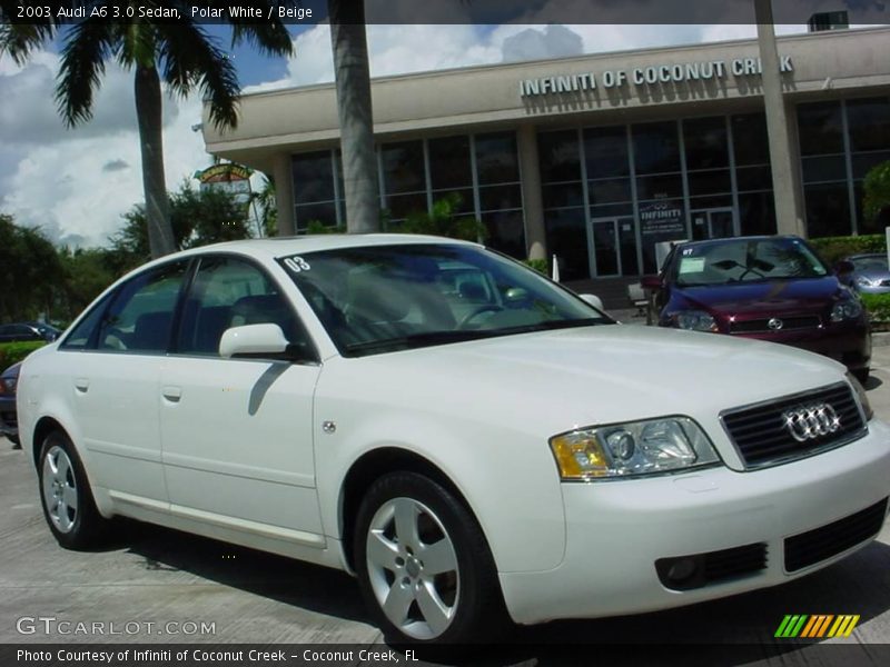 Polar White / Beige 2003 Audi A6 3.0 Sedan