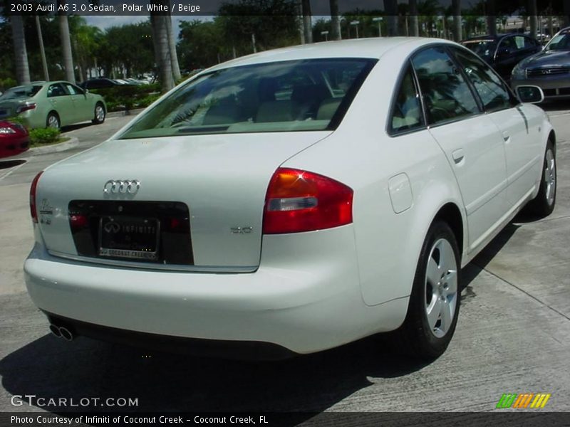 Polar White / Beige 2003 Audi A6 3.0 Sedan
