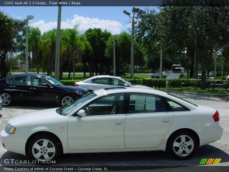 Polar White / Beige 2003 Audi A6 3.0 Sedan