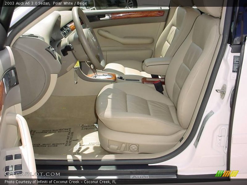 Polar White / Beige 2003 Audi A6 3.0 Sedan