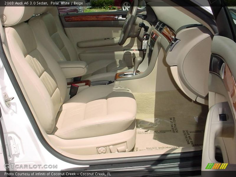 Polar White / Beige 2003 Audi A6 3.0 Sedan