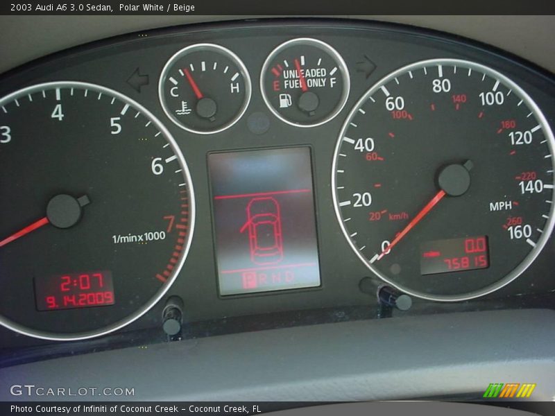 Polar White / Beige 2003 Audi A6 3.0 Sedan