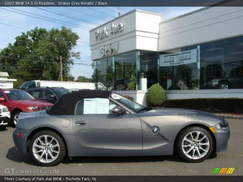 Stratus Grey Metallic / Black 2007 BMW Z4 3.0i Roadster