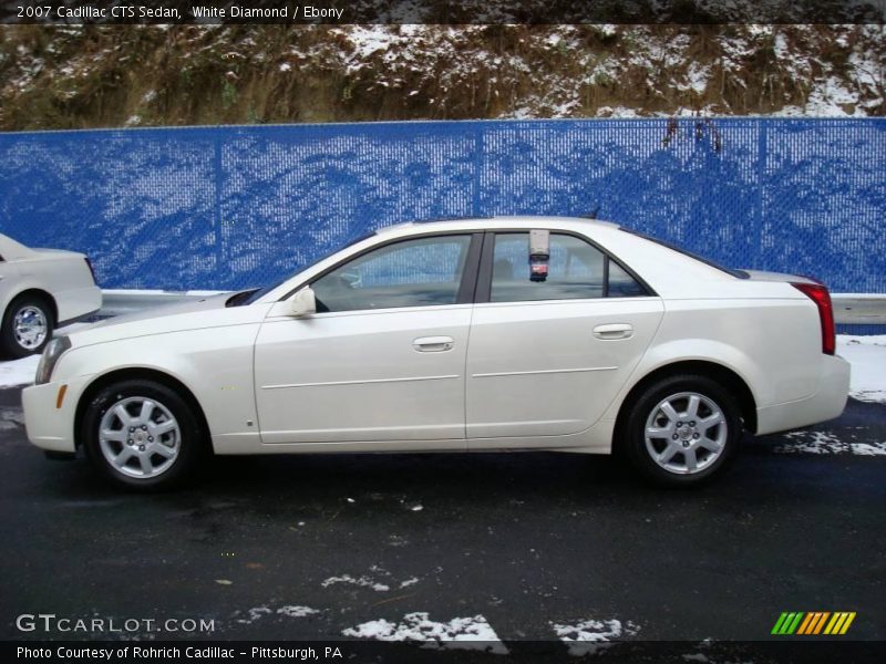 White Diamond / Ebony 2007 Cadillac CTS Sedan