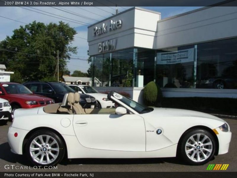 Alpine White / Beige 2007 BMW Z4 3.0si Roadster