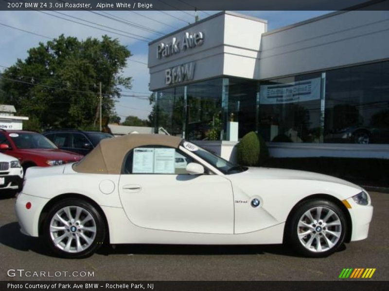 Alpine White / Beige 2007 BMW Z4 3.0si Roadster