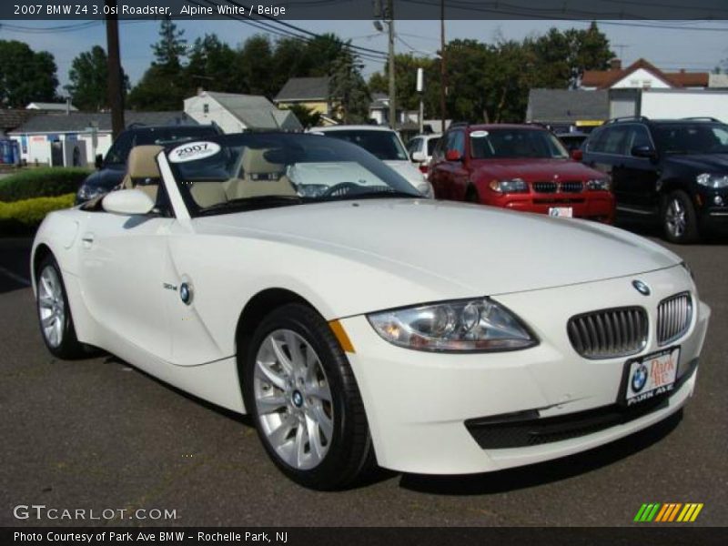 Alpine White / Beige 2007 BMW Z4 3.0si Roadster