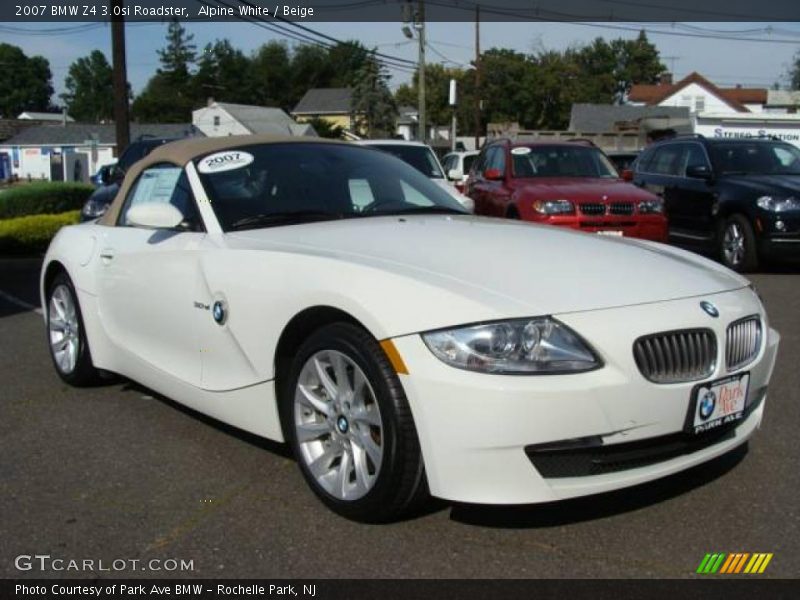 Alpine White / Beige 2007 BMW Z4 3.0si Roadster