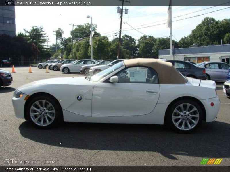 Alpine White / Beige 2007 BMW Z4 3.0si Roadster